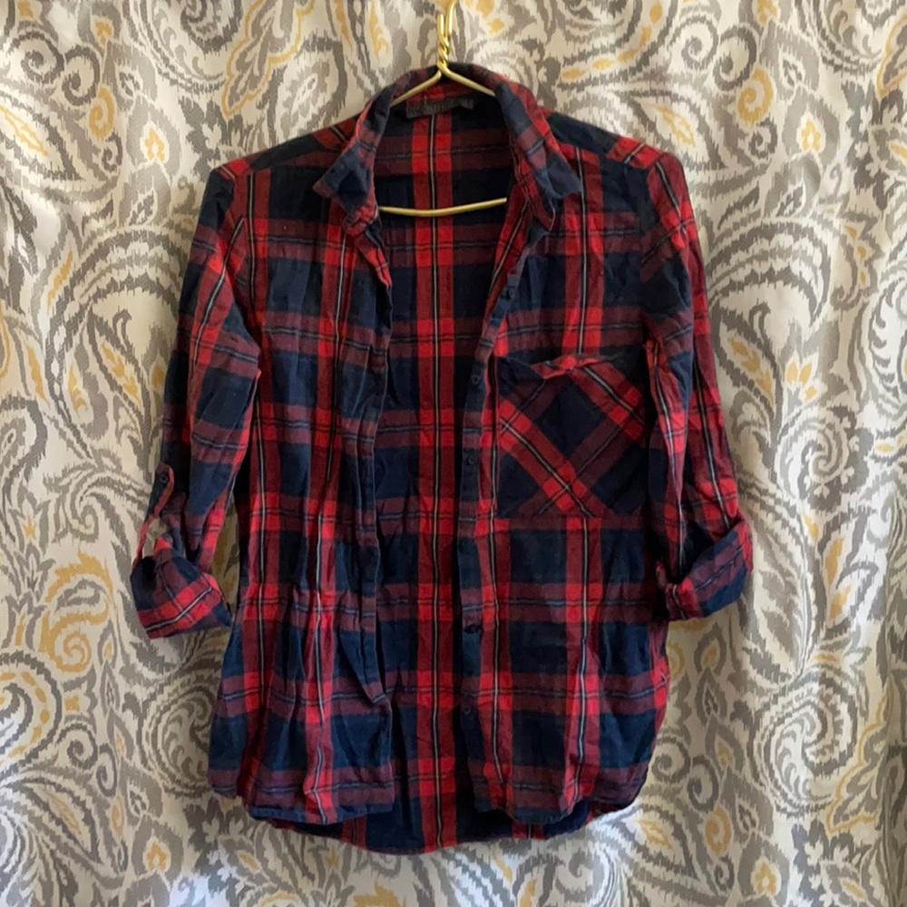 ZARA Plaid Top